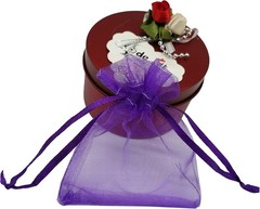 100pcs Sheer Organza Favor Bags 3×4” Jewelry 1 Count (Pack of 100), purple