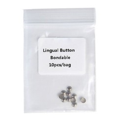 50pcs AZDENT Dental Orthodontic Lingual Buttons Bondable Round Base 5 Packs