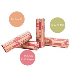 Sumerfnt Penny Coin Wrappers Pennies 1 Count (Pack of 100), Red Penny-100pcs