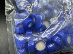 Laboratory GC/MS 11mm Blue Plastic Septa Snap Caps (100/Pack)