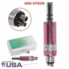 Dental E-type 4H Air Motor 4Holes Slow Low Speed Handpiece Pink-Color