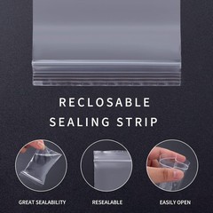 400 Small Plastic Bags Mini Baggies 4 Assorted Sizes Jewelry Clear Zip Seal Pill
