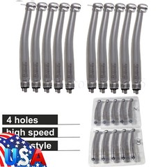 4 Hole Dental High Speed Handpiece Large Head Single Water Spray Air Turbine 10