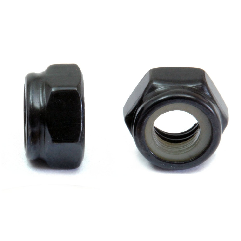 Nylon Insert Lock Nuts Steel w/ Black Oxide – M3 M4 M5 M6 M8 M10 DIN 985 Class 8