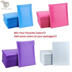 Mix Your Color 50 Poly Bubble Shipping Envelopes Mailers #000 Extra Wide 4″ x 8″