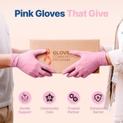 Schneider Nitrile Exam Gloves, 4-mil Medical Gloves Small, Cherry Blossom