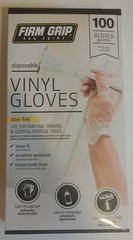 Box of 100 Vinyl Disposable Gloves Latex Free Glove One Size Fits All