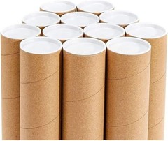 50 – 2″ x 26″ Round Cardboard Shipping Mailing Tube Tubes With End Caps