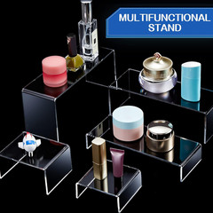 Sintuff 36 Pcs Acrylic Risers Clear Rectangular Display Stands ( 3.4”L~4”L~5”L)