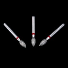10pcs AZDENT Dental DIAMOND BURS FOOTBALL #368-023F FINE RED DEFEND 10pcs/Pack