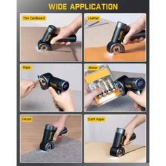C8 Nano 3.7V Cordless Electric Scissors with LED Display, Rechargeable Cardbo…