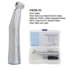 COXO Dental Low Speed Handpiece Contra Angle 1:1 Fiber Optic E Generator LED
