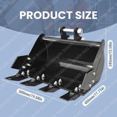 AGT 500mm 12 in Bucket Mini Excavator Attachments With Teeth