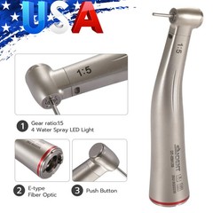 SANDENT Dental 1:5 LED Contra Angle Handpiece Standard Internal Four Spray DL