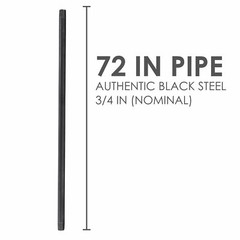 3/4 in. X 72 in. Black Pipe 4 Pack
