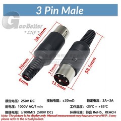 DIN 3 4 5 6 7 8 Pin Male Female Plug Solder Connector Female Socket Panel Mount