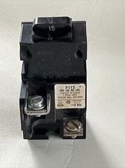 Bulldog P115, 15 Amp, 120 Volt, 1 Pole Pushmatic Circuit Breaker FREE SHIPPING!!