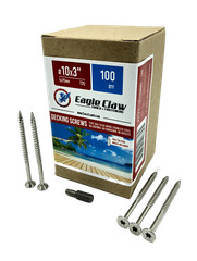 Eagle Claw Stainless Steel Wood Screws Star Drive Flat Head Various Sizes
