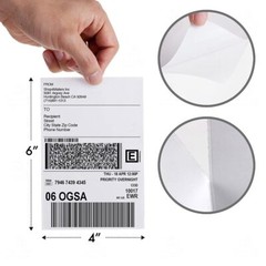 500 4×6 Fanfold Direct Thermal Shipping Labels Perforated for Zebra & Rollo