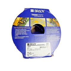 Brady 132432 ToughStripe Floor Marking Tape Red Yellow Non-Abrasive 4″ X 100′
