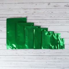 QQ Studio Glossy Metallic Foil SlickSeal™ Heat Seal Flat Open Fill Travel Packet