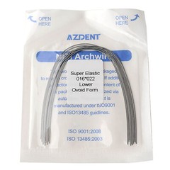 AZDENT Dental Orthodontic Super Elastic Niti Rectangular Arch Wire Ovoid/Nature