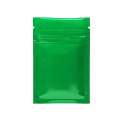100 Green Mylar Foil Resealable Smell Proof Bags Repacking Flat Pouch 2.4″x3.5″