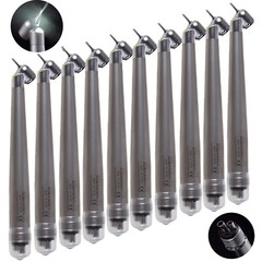 1-10X Dental LED E-generator 45 Degree High Speed Turbine Handpiece Push 4 H