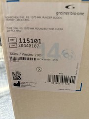 Greiner Bio-One 5ml Polystyrene Round Bottom Test Tubes – 12x75mm – Clear – New