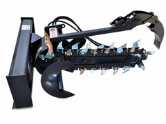 NEW Skid Steer Trencher 48″ x 7″ Quick Attach for Bobcat, Kubota, Etc-Full-Size
