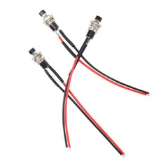 3 Pack Mini Push Button Pre-Wired Momentary N/O OFF-ON Switch Plug 12V 5AMP SPST