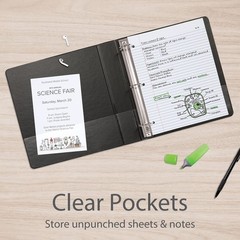 Oxford 3 Ring Binders, 0.5 inch ONE-Touch Easy Open D Rings, Durable Binders …