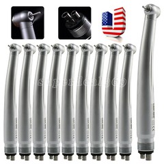 10*SANDENT Dental High Speed Turbine Handpiece Push Button Standard Head 4 Hole