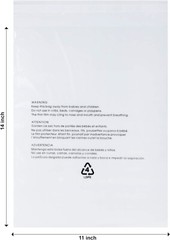 1000 Count 11×14 Eko-pack Poly Bag 2 Mil with Warning,For FBA Compliant and Pack