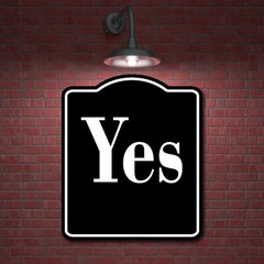 Yes Elegant BLACK Aluminum Composite Sign