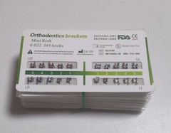 10Sets Dental Ortho Metal Brackets Mini Roth/MBT 022/018 345 hooks Mesh Base
