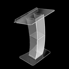 Acrylic Clear Podium Plexiglass Pulpit School Conference Church Curve Lectern