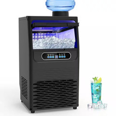 14 In. 100 Lbs./24H Built-In or Freestanding Half Size Cubes Ice Maker with 30 L
