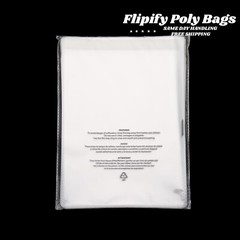 Clear Poly Suffocation Warning Self Seal FBA Bags – 6″x9″ 8″x10″ 9″x12″ 11″x14″