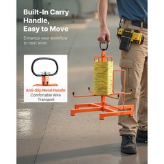 Cable Dispenser Floor or Stud Mounted Portable for Electrical Industrial Retail