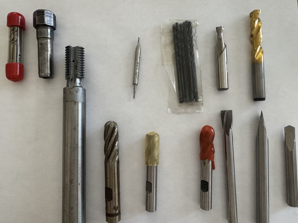 Mixed Lot of 13 End Mills, Drill Bits & More Various Size Well Known Brands