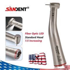 Dental Electric Handpiece 1:5 Contra Angle Fiber Optic High Speed Standard Head