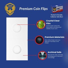 100 Nickel 2×2 Cardboard Coin Flips with Mylar Windows Archival Safe 100.0