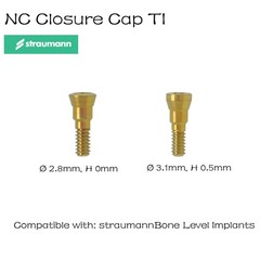 5Pcs Dental NC/RC Healing Abutment Closure Cap B0ne Level Ti Fits ITI Straumann