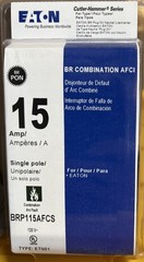 Eaton 15 Amp 120-Volt AFCI Plug-on Neutral Circuit Breaker BRP115AFCS NEW