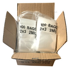 1000Pc Zip Bag Lots Zipper Bags Clear Reclosable Zip Bag 2-mil BULK Poly Bag 2×3