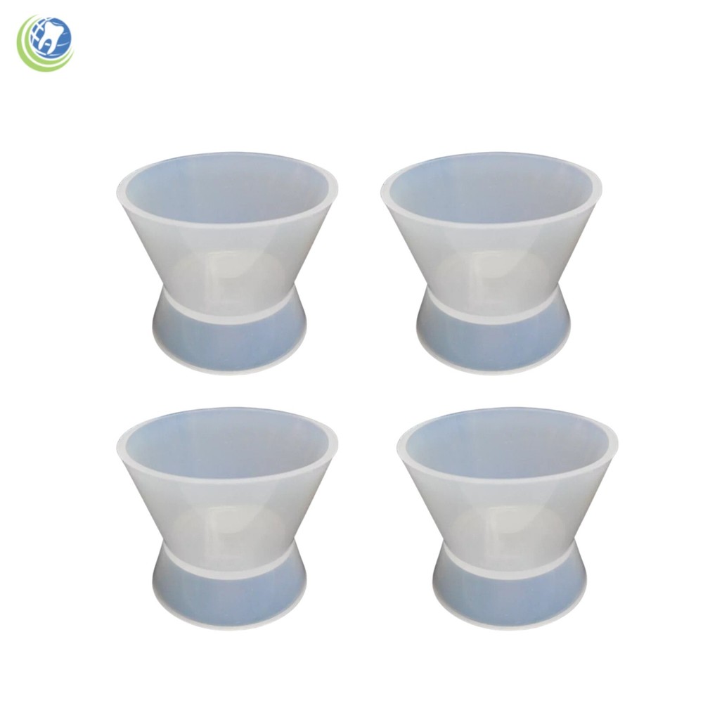 4 X DENTAL LAB FLEXIBLE SILICONE DAPPEN DISH MIXING BOWL CUP 30ml