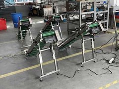 Electric Incline Conveyor Machine, Rubber PVC Belt 59″L,Max. 29.5″H Lift, 7.87″W