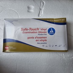Dynarex Safe-touch Vinyl Exam Gloves, Powder Free, Medium, 10 Box Of 100 Gloves,