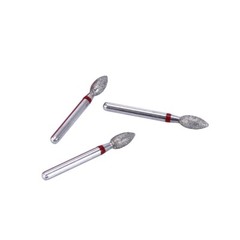 10Pcs Dental FG Diamond Burs Football #368-023F Fine Red DEFEND Friction Grip